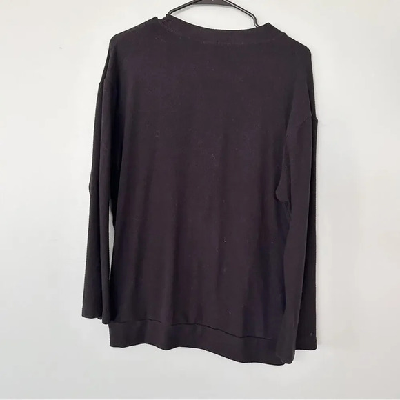 LNA Rossa Cardigan Revolve Deep V-Neck Black Knit 3 Button Capsule Small - Picture 4 of 6